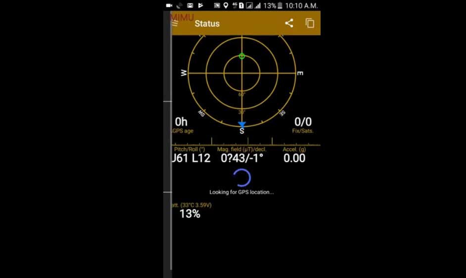 Приложение для гироскопа. GPS status & Toolbox. GPS status Toolbox обозначения.