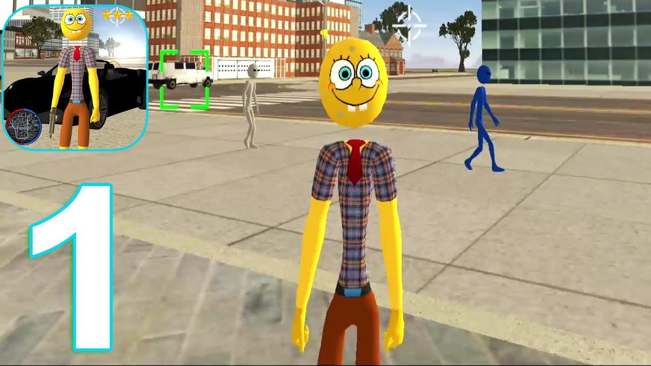 Stickman Sponge Rope Hero Gangstar Crime