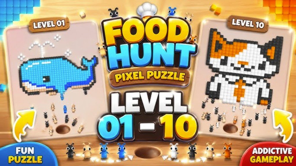 Food Hunt: Pixel Puzzle